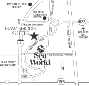 Hawthorn Suites Orlando Florida Map