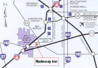 Rodeway Inn Main Gate East Orlando Map