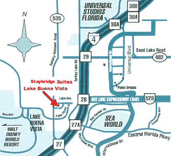 Staybridge Suites Lake Buena Vista Orlando Map