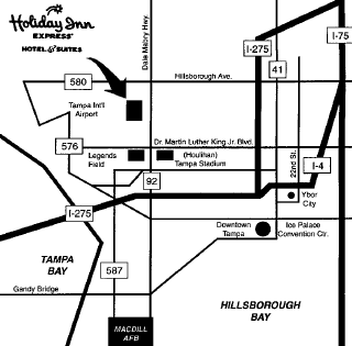 Holiday Inn Express Tampa Stadium Airport Map